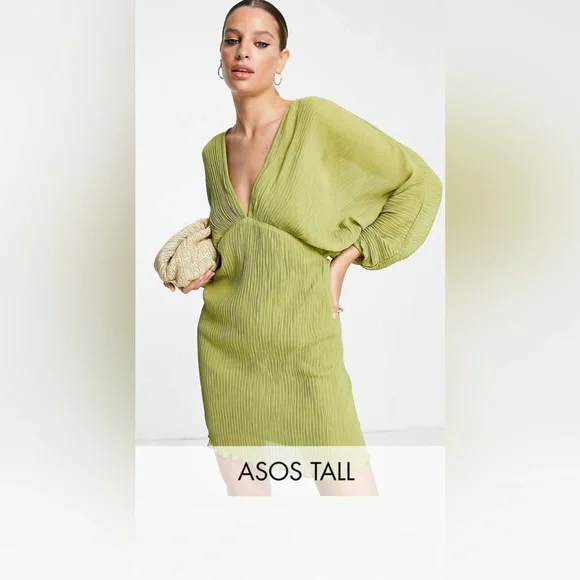 asos olive green dress 1960s Green Bambaki Cotton Greek Key Design Sleeveless Dress 2/4 – Modig